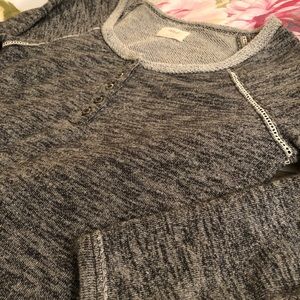 Aerie Heather Gray Long Sleeve Lounge Top